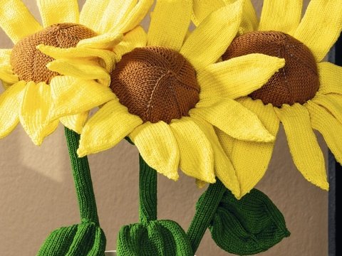 Sonnenblumen - gestrickt