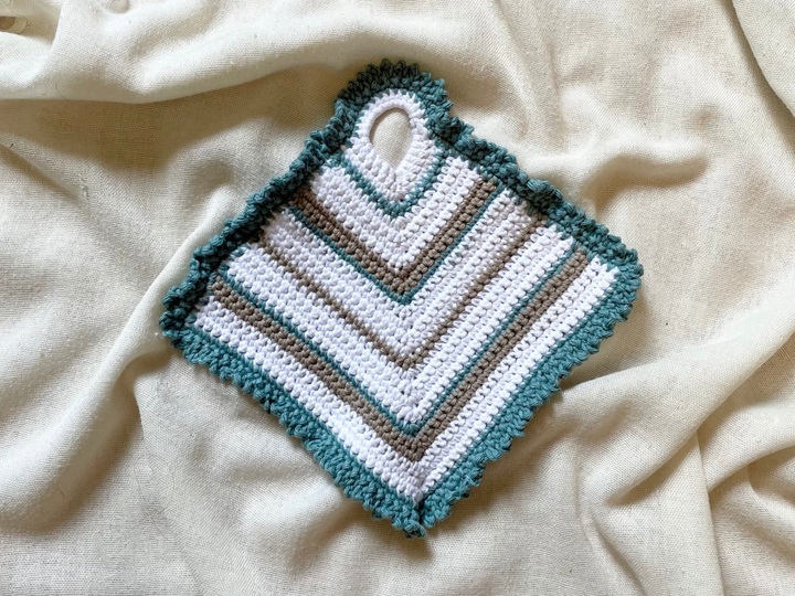 Häkelanleitung Vintage Topflappen | versch. Umrandungen