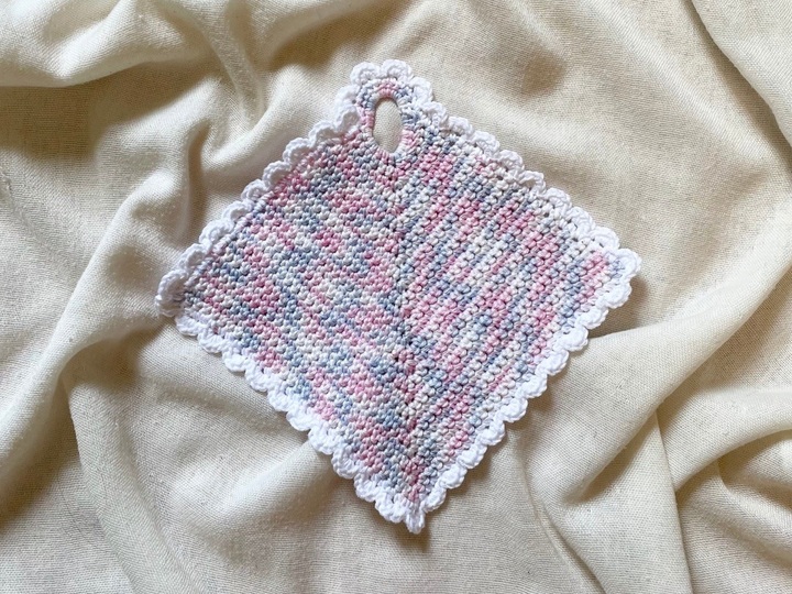 Häkelanleitung Vintage Topflappen | versch. Umrandungen