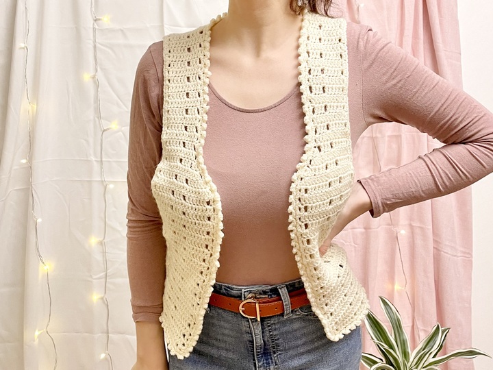 Häkelanleitung Weste „Silva“ | Vintage