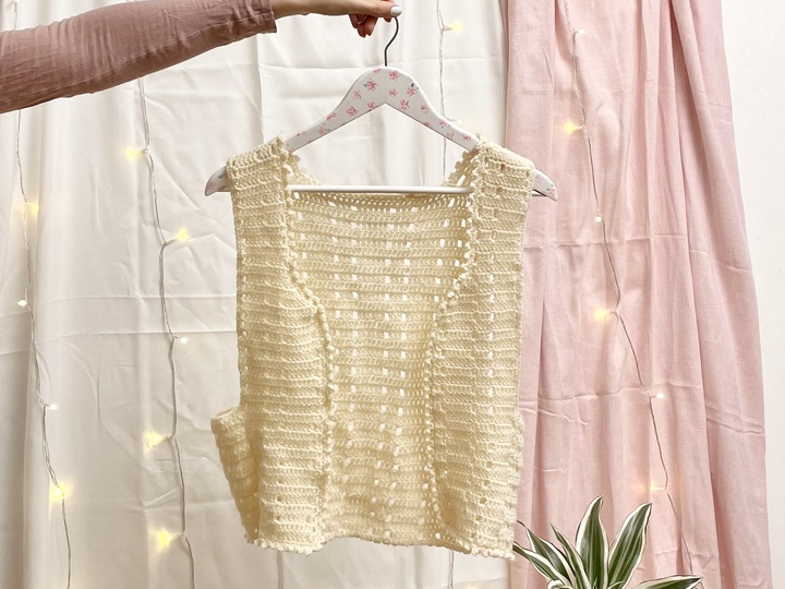 Häkelanleitung Weste „Silva“ | Vintage