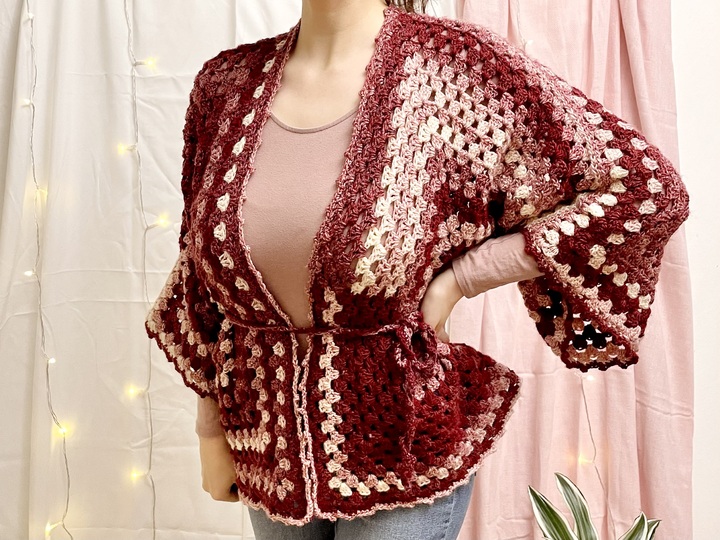 Häkelanleitung Hexagon Cardigan