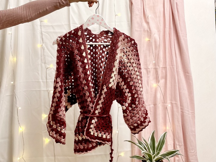 Häkelanleitung Hexagon Cardigan