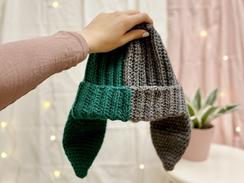 Häkelanleitung Mütze mit langen Ohren | Beanie Hasenohren