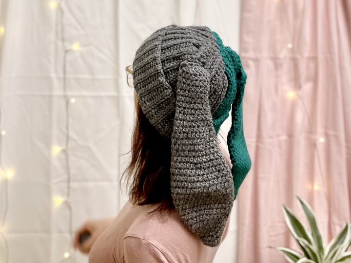 Häkelanleitung Mütze mit langen Hasenohren