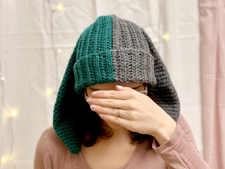 Häkelanleitung Mütze mit langen Ohren | Beanie Hasenohren