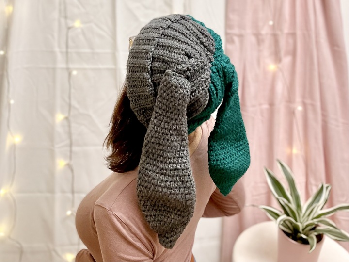 Häkelanleitung Mütze mit langen Ohren | Beanie Hasenohren