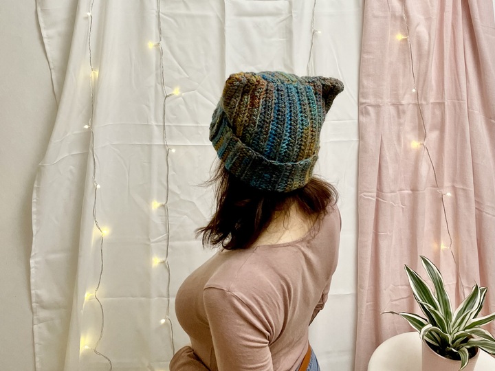 Häkelanleitung Mütze mit Katzenohren