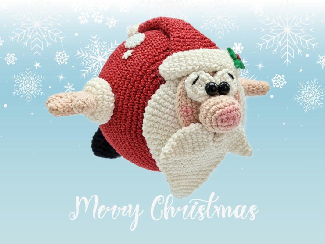 Häkelanleitung Fliegender Weihnachtsmann