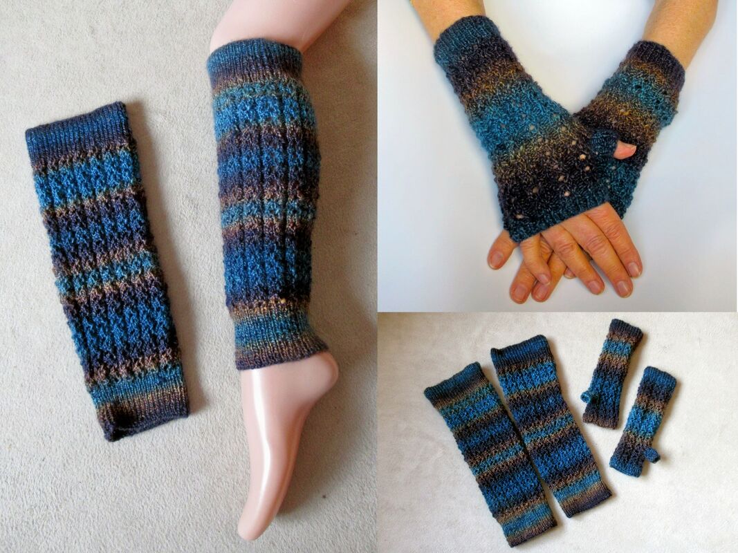 Strickanleitung Arm- und Beinstulpen mit Lochmuster