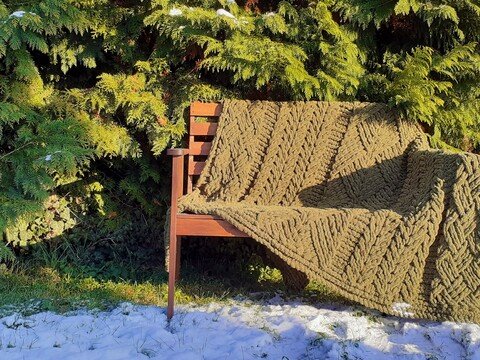 Finger-Häkel-Decke Kuscheldecke Nr.1