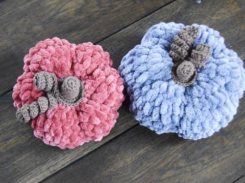 + VELVET PUMKIN + kleine Kürbisse häkeln, schnelle Herbstdeko, Anfänger