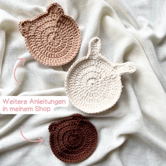 Häkelanleitung Untersetzer Hase