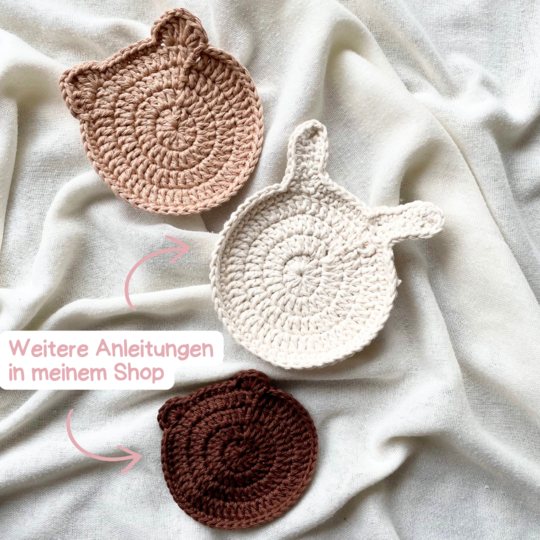 Häkelanleitung Untersetzer Katze