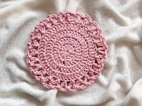 Häkelanleitung Untersetzer mit Netz