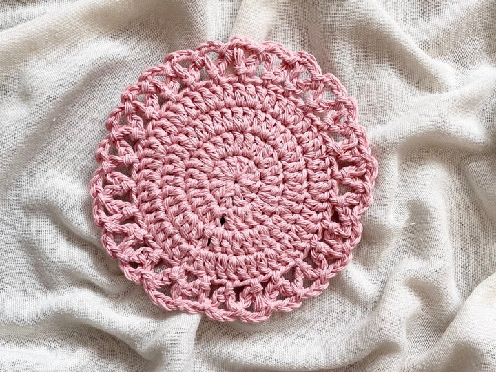 Häkelanleitung Untersetzer mit Netz