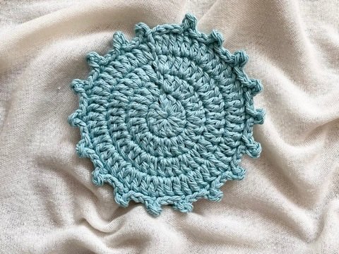 Häkelanleitung Untersetzer mit Zacken