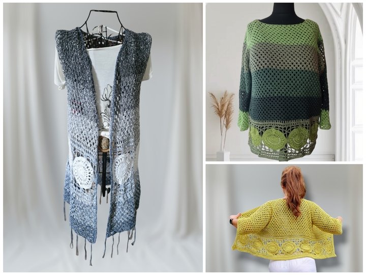 Häkelanleitung für eine Boho-Weste oder Jacke "Grannyzado"