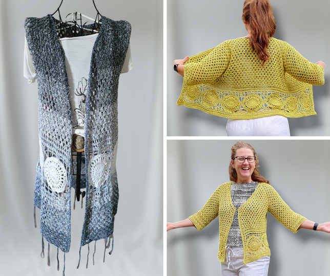 Häkelanleitung für eine Boho-Weste oder Jacke "Grannyzado"