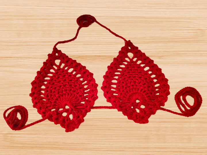 crochet pineapple bra pattern