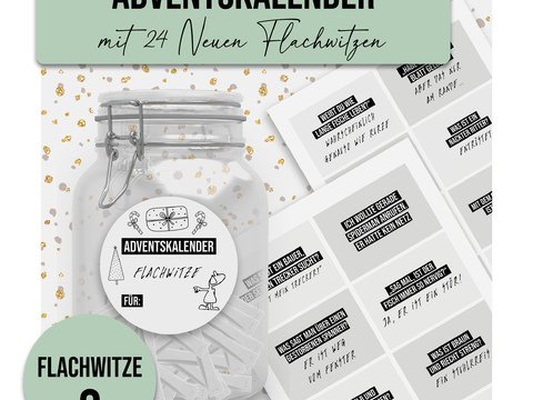 NEUER Adventskalender FLACHWITZE 2 Adventskalender zum Ausdrucken