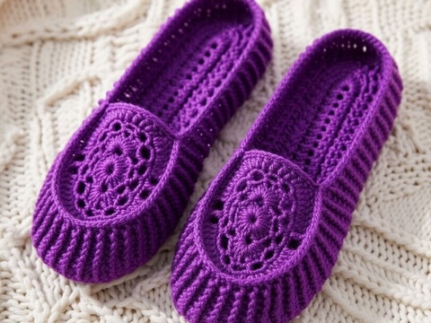 Crochet Slippers Pattern – Easy Women’s House Shoes with Video Tutorial