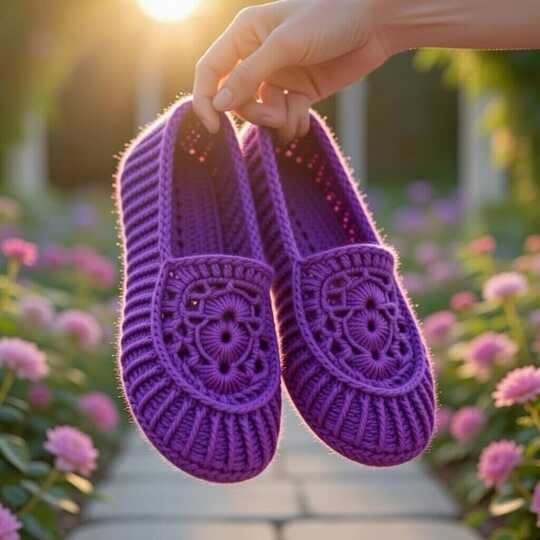 Crochet Slippers Pattern – Easy Women’s House Shoes with Video Tutorial