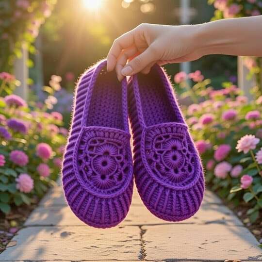 Crochet Slippers Pattern – Easy Women’s House Shoes with Video Tutorial