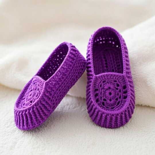 Crochet Slippers Pattern – Easy Women’s House Shoes with Video Tutorial