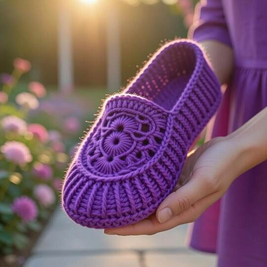 Crochet Slippers Pattern – Easy Women’s House Shoes with Video Tutorial