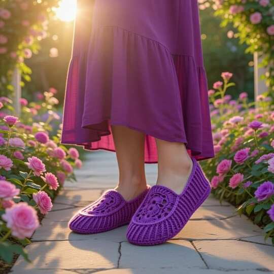 Crochet Slippers Pattern – Easy Women’s House Shoes with Video Tutorial