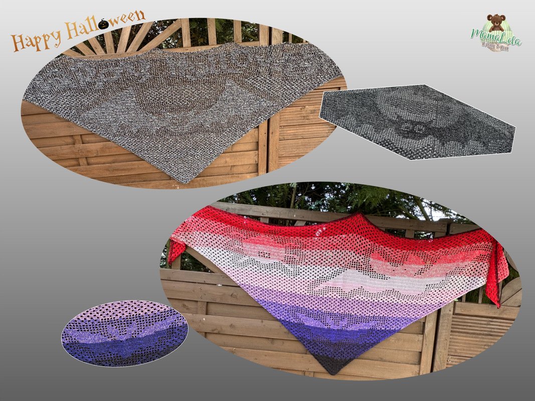 MOTIVTUCH „Fledermaus° - Häkelanleitung