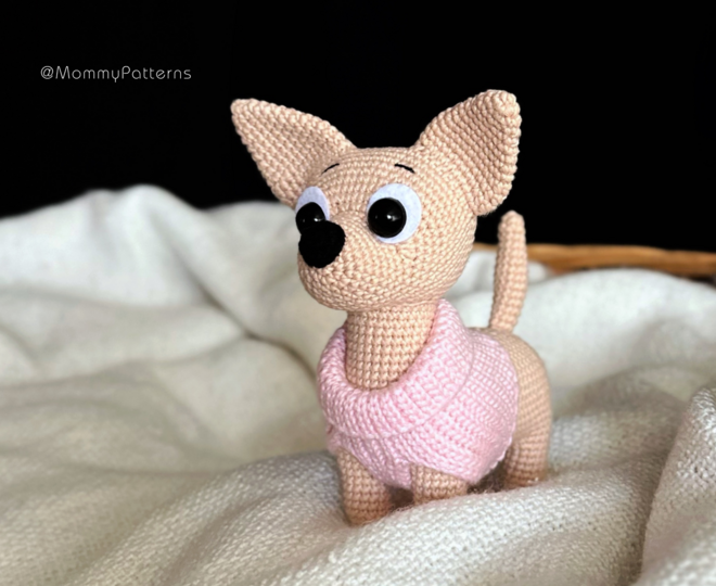 SET of 4 Crochet patterns Dogs: Corgi, Dachshund, Chihuahua and Bruno