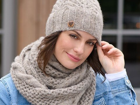 Strickanleitung Damenmütze & Loop"Irland" 765053