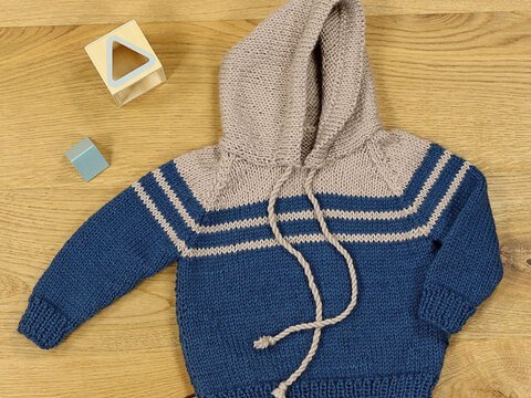 Strickanleitung Kinderpullover "Sporty" 765058