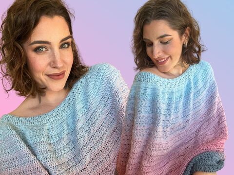 Häkelanleitung Poncho "ZUCKERWATTE"