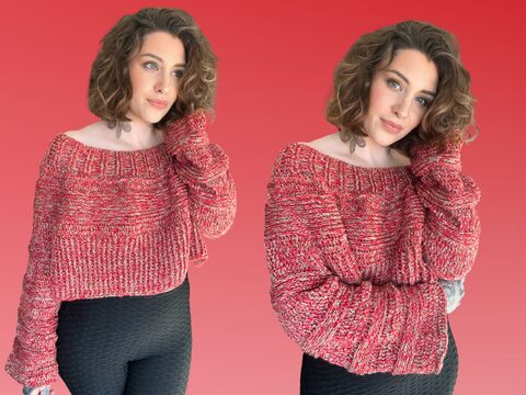 Häkelanleitung Pulli "ERDBEERREGEN"