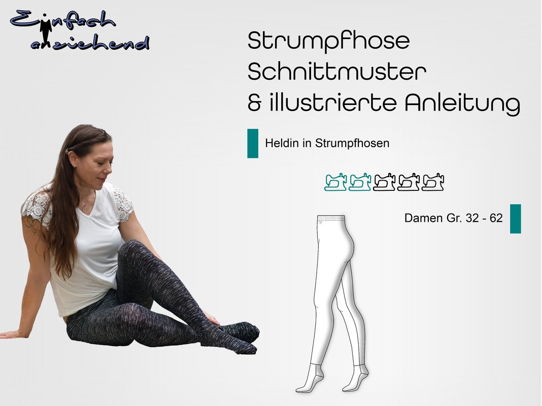 Schnittmuster Strumpfhose/Leggings - Heldin in Strumpfhosen Gr. 32 - 62