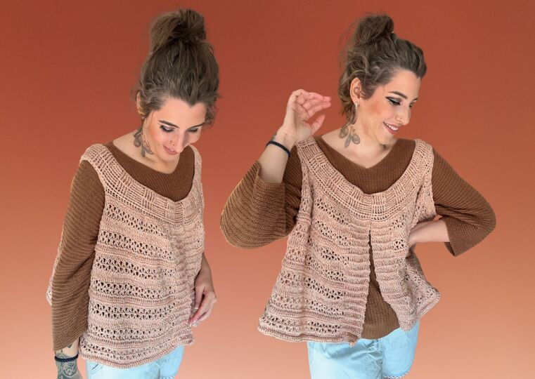 Häkelanleitung Longweste "ZAUBERWALD"