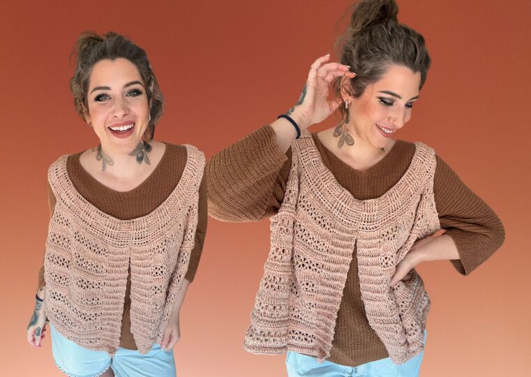 Häkelanleitung Longweste "ZAUBERWALD"