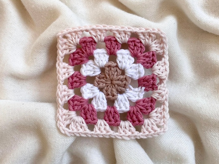 Häkelanleitung Quadratisches Granny Square „Basic“