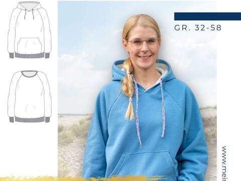 Raglanhoodie für Damen – Schnittmuster – Denver