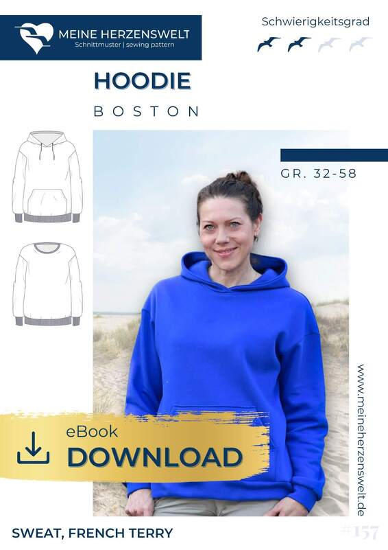 Hoodie für Damen – Schnittmuster – Boston