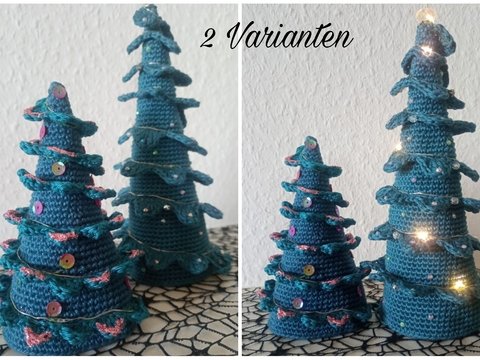 Weihnachtsbäumchen in 2 Varianten, Häkelanleitung