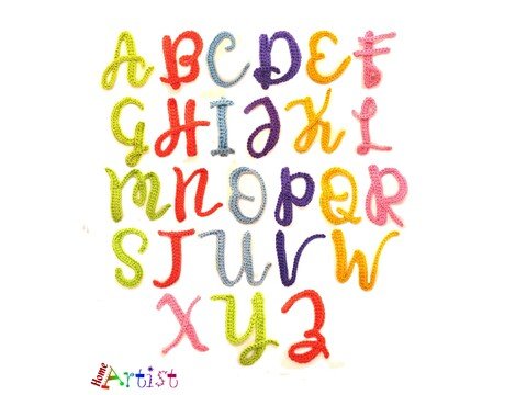 Uppercase Alphabet crochet applique