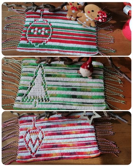 Mug Rugs/Deckchen "Weihnachten"