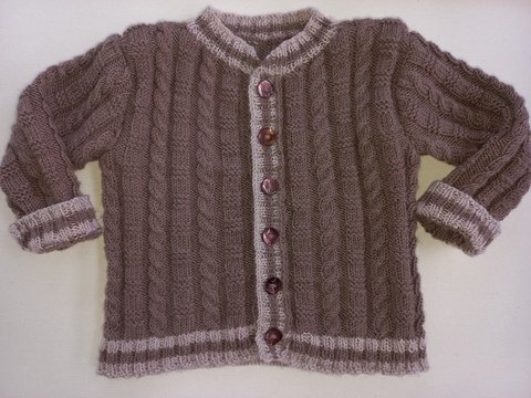 Strickanleitung Baby-Kleinkinder-Trachtenjacke Gr. 74/80, Merinowolle, PDF