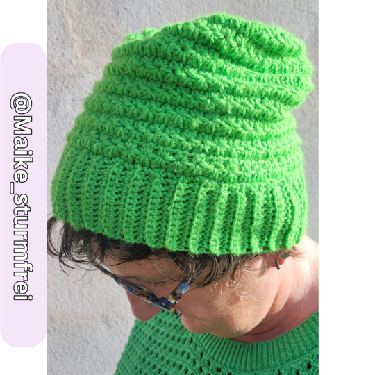 Star Stitch Crochet Hat (0-99 years, 4 sizes)