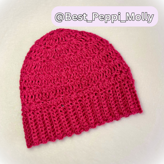 Star Stitch Crochet Hat (0-99 years, 4 sizes)
