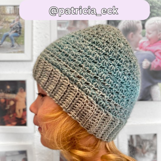 Star Stitch Crochet Hat (0-99 years, 4 sizes)